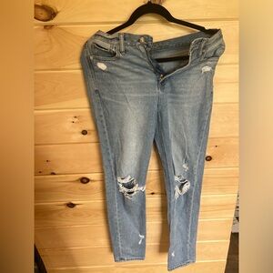 Distressed Blue Jeans